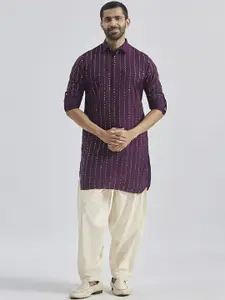 VASTRAMAY Men Printed Regular Kurta with Patiala