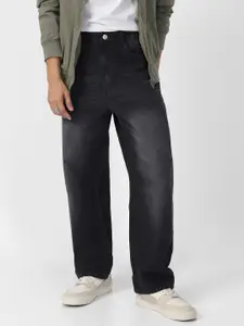 Urbano Fashion Men Loose Relaxed Fit Heavy Fade Jeans