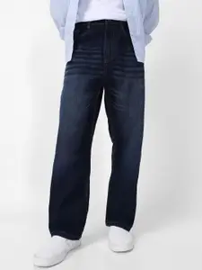 Urbano Fashion Men Loose Relaxed Fit Heavy Fade Jeans