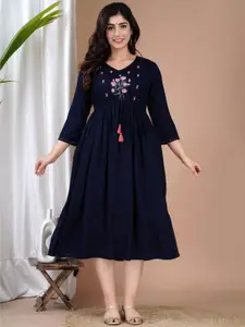 KIAARON Women Floral Embroidered Floral Maternity Kurta