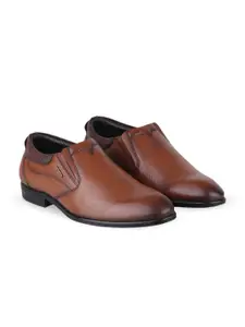 Red Chief Men Round Toe Leather Formal Slip-Ons