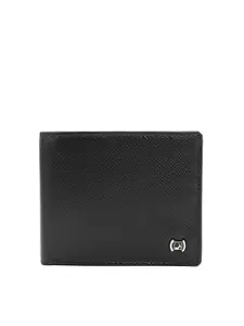 Da Milano Men Textured Leather Two Fold Wallet