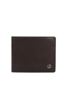 Da Milano Men Textured Leather Two Fold Wallet