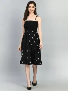 all about you Floral Embroidered Off-Shoulder Fit & Flare Dress