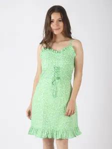 all about you Floral Print Off-Shoulder A-Line Dress