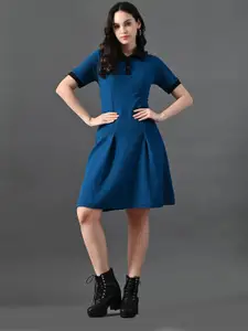 The Roadster Lifestyle Co Shirt Collar A-Line Dress
