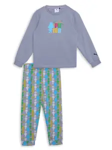 Puma x Trolls Infant Boys Printed Pure Cotton T-Shirt & Joggers Clothing Set