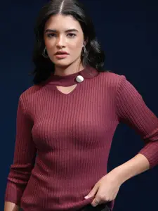 Tokyo Talkies Women Round Neck Pullover Sweater