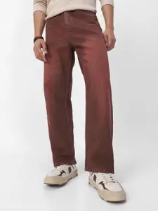 Urbano Fashion Men Loose Relaxed Fit Heavy Fade Jeans