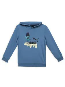 Puma x Trolls Boys Printed Long Sleeve Hooded Sweatshirt