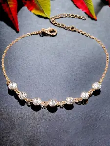 OOMPH Gold-Plated Crystals Anklet