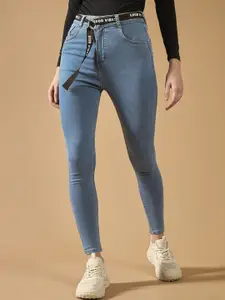 DOLCE CRUDO Women Skinny Fit High-Rise Stretchable Jeans