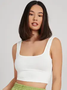 AAHWAN Women Cotton Bralette Crop Top