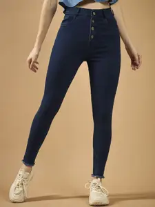 DOLCE CRUDO Women Skinny Fit High-Rise Stretchable Jeans