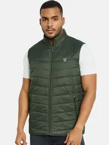METTLE Men Mock Collar Solid Casual Padded Jacket