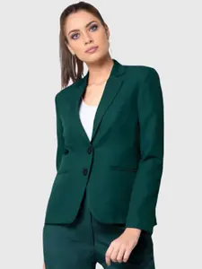 BAESD Women Notched Lapel Collar Single-Breasted Formal Blazer