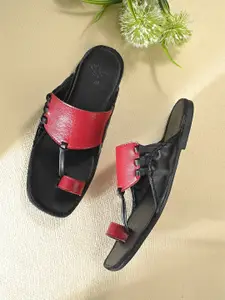 House of Pataudi Men Slip On Kolhapuris