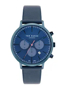 Ted Baker Men Dial & Leather Straps Analogue Watch BKPHAF4059I-Blue