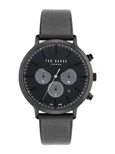 Ted Baker Men Dial & Leather Straps Analogue Watch BKPHAF4049I-Black