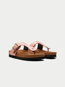 Oroh Women T-Strap Flats with Buckles