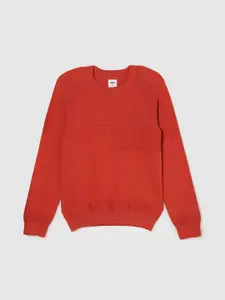 max Boys Self Design Cotton Winter Pullover