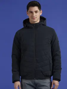 Pepe Jeans Men Hooded Solid Casual Padded Jacket