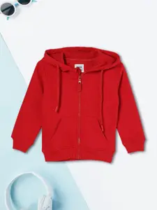 max Boys Solid Hooded Sweatshirt