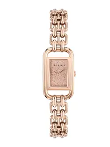 Ted Baker Women Embellished Dial & Stainless Steel Straps Analogue Watch