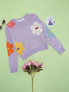 Pantaloons Junior Girls Floral Printed Pullover