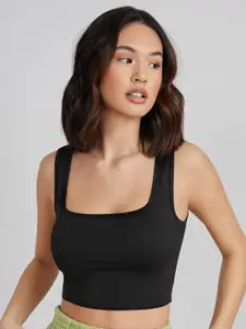 AAHWAN Women Sleeveless Cotton Crop Top