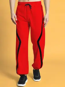 WEARDUDS Men Cotton Relaxed-Fit Mid Rise Sports Jogger