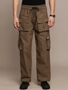 FCUK Men Relaxed Loose Fit Cargos Trousers