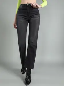 BAESD Women Mid Rise Straight Fit Light Fade Stretchable Jeans