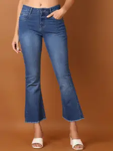 V-Mart Women Mid-Rise Bootcut Light Fade Stretchable Jeans