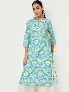 max Ethnic Motifs Mandarin Collar Cotton Straight Kurta