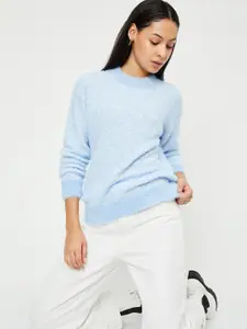 max Women Long Sleeve Round Neck Sweater Vest