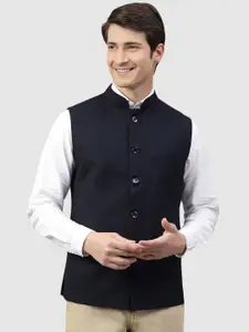 BAESD Mandarin Collar Satin Nehru Jacket