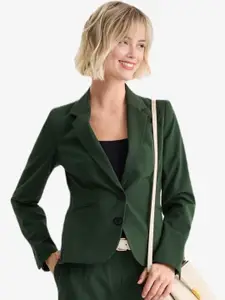BAESD Notched Lapel Collar Single-Breasted Blazer