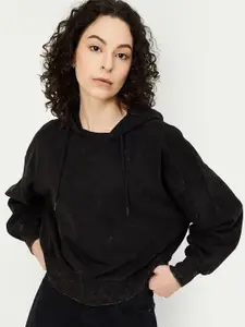 max Women Cotton Hooded Casual Sweatshirt