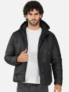 BAESD Men Hooded Solid Casual Puffer Jacket