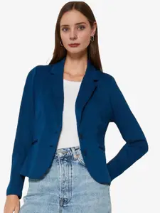 BAESD Women Notched Lapel Collar Single Breasted Formal Blazer