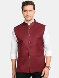 BAESD Mandarin Collar Regular Fit Waistcoat