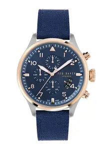 Ted Baker Men Dial & Leather Straps Analogue Watch BKPFMF4019I-Blue