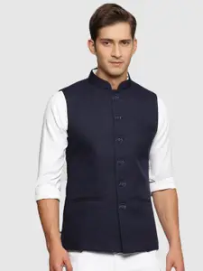 BAESD Mandarin Collar Satin Nehru Jacket