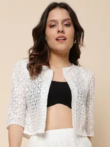UnaOne Women Embroidered Shrug