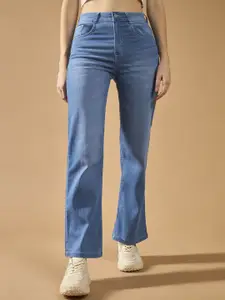 DOLCE CRUDO Women Wide Leg Stretchable Jeans