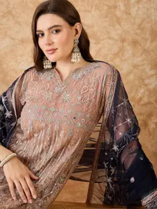 Sangria Floral Embroidered Unstitched Dress Material