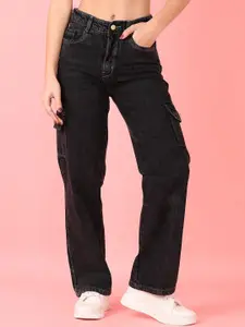 V-Mart Women Straight Fit High-Rise Low Distress Stretchable Jeans