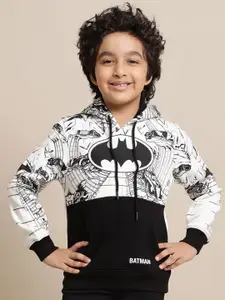 Kids Ville Batman Boys Cotton Printed Regular Fit Hooded Casual Sweatshirts