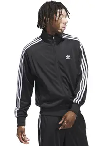 ADIDAS Originals Men High Neck Drop-Shoulder Sleeves Pockets T-shirt